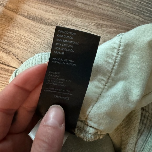 BDG Urban Outfitters High & Wide Corduroy Pants Women's 24 Green High Rise style - Picture 7 of 7